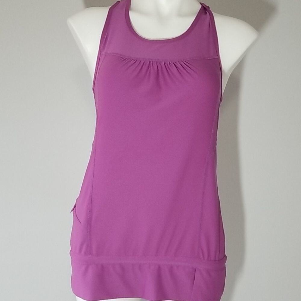 Athleta Racerback Workout Purple Tank Top